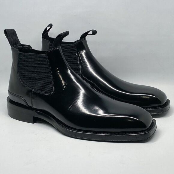 Burberry Square-Toe Leather Chelsea Boots size 41/us size 8 main image 12